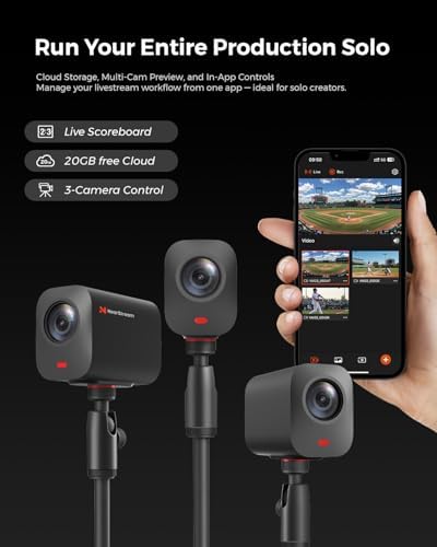 NearStream VM33 3-Camera Wireless Streaming Kit, 2K Recording, 40X Zoom - 3