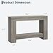 Garvee Farmhouse Console Table for Living Room, Long Console Table for Entryway, 2-Tier Large Sofa Table with Storage, Entryway Entry Table for Entrance, Hallway, Grey, 47