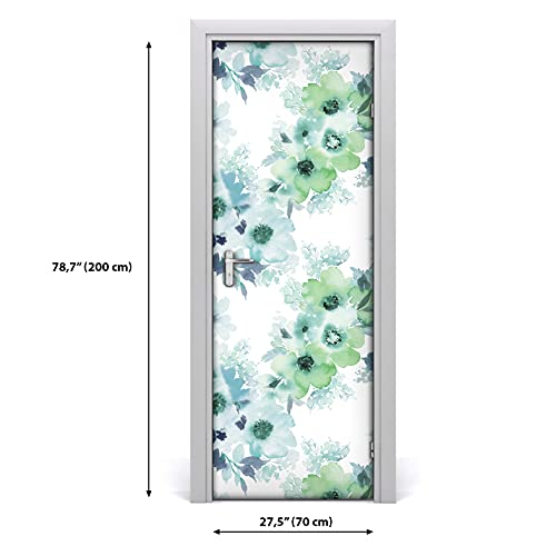 Vinilo para puerta de 70x200 cm autoadhesivo e impermeable con diseño de pétalos florales Coloray 3