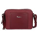 De joumma bags Pepe Jeans Lorain Bandolera Dos Compartimentos Rojo 21,5x15x5 cms Piel Sintética