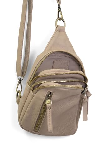 Image of Joy Susan Skyler Sling Bag: Vegan Leather, Zippered Closure, Brass Plated Hardware