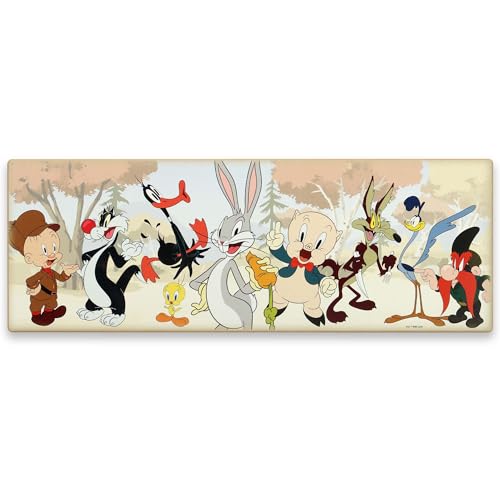 Image of Looney Tunes Character Lineup Wood Wall Decor - Large Looney Tunes Sign for Kids' Bedroom or Movie Room