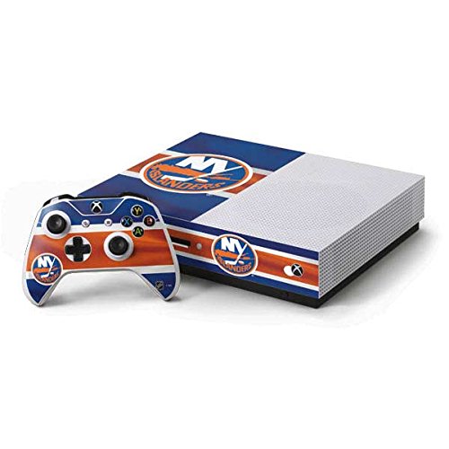 Skinit Decal Gaming Skin Compatible with Xbox One S Console and Controller Bundle - Officially Licensed NHL New York Islanders Jersey Design