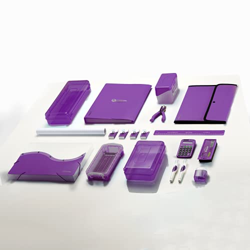 Image of Enday Purple Pencil Pouch For 3 Ring Binder, Zippered Binder Pencil Pouches, 3 Ring Pencil Pouch for Binder, Pencil Case for Binder, Large Pencil Bags for School, Home, and Office