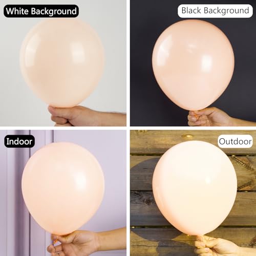 Image of PartyWoo Pastel Orange Balloons 50pcs Light Pale Orange Peach Color 12 Inch