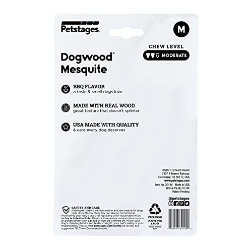 image for Petstages Dogwood Wood Alternative Dog Chew Toy, Mesquite, Medium, Red