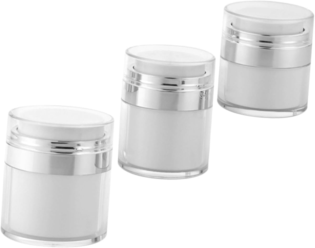 3 Piece Airless Pump Cosmetic Jars for Creams and Lotions