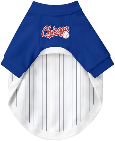 DALLASC Chicago C Dog Clothes Jersey Style Personalized Custom Pet T Shirt with Name and Number for Small Medium Large Dogs - 5