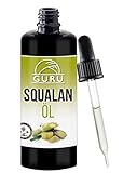 100ml REIN PFLANZLICHES SERUM: Guru Squalan in der 100ml Flasche wird aus ♻️ Zuckerrohr gewonnen und ist ab Herstellung über 24 Monate haltbar. Squalan ist perfekt als Zugabe zu Cremes, zur Pflege der Haare, Haut und kann vor allem für das Gesicht verwendet werden.