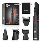 MAXGROOM Manscape 4 in 1 Body Hair Trimmer Men, Electric Razor for Pubic Hair,Ball Trimmer Body Shaver Men's Groomer Kit,Magnetic Blade,IPX6 Waterproof & LED Screen, USB-C Fast Charge