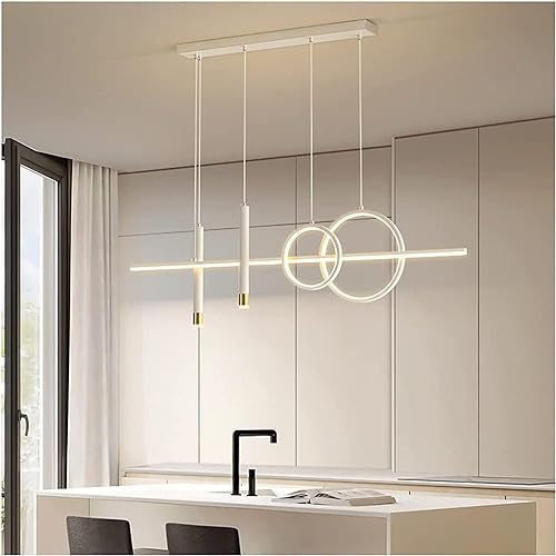 Suspension LED linéaire blanche à intensité variable pour îlot cuisine et billard
