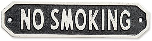 ポッシュリビング 63590 サインプレート NO SMOKING ブラック 20×0.5×5cm