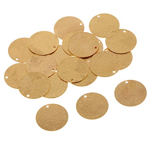 SM SunniMix 20 stuks ronde identificatieplaatjes charms hangers DIY halsketting armband hanger herensieraden - 18 karaat… - Afbeelding 7