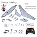 Crazepony RC Airplane C-17 Transport EPP DIY Aircraft 2 Channels 2.4Ghz Remote Control 3-Axis Gyro Airplane Toy Gift for Kids Boys 8-12 Years Old
