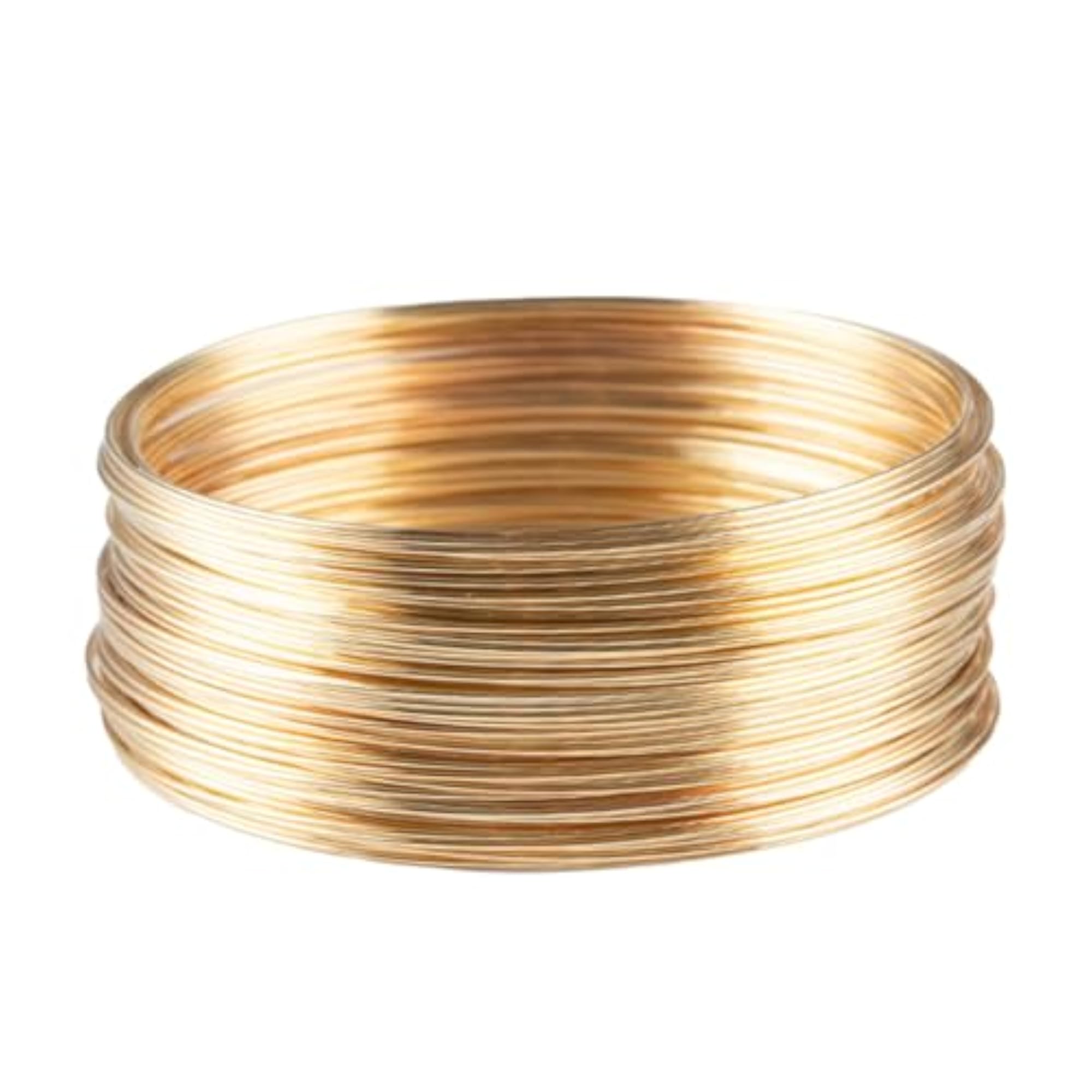 3x50 Loops Light Gold Jewelry Memory Wire for DIY Bracelet & Bangle Making