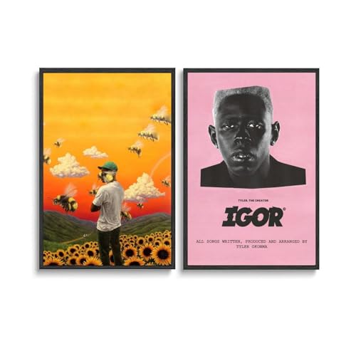 Eiebate 2 poster con copertina musicale di Tyler The Creator, poster artistici da parete su tela, decorazione artistica da parete per stanza, poster decorativi con stampa decorativa 40 x 60 cm, stile