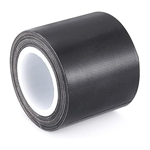 EDVENA 1Roll 2" x10m Black PTFE Teflon Tape Nonstick Tape 500℉ High-Temp Fiberglass Adhesive Tape Cover