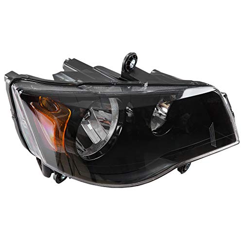 ECOTRIC Headlights Compatible with 2011-2020 Dodge Grand Caravan 08-16 Chrysler Town & Country Replacement For 68206500AC 5113337AD Passenger side Black Housing Headlamps by ECOTRIC - Image 2