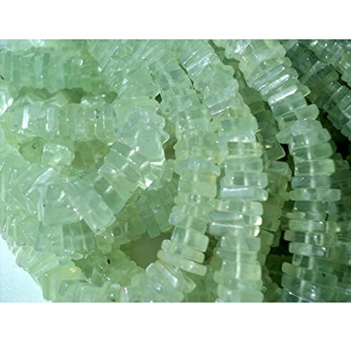 Prehnite square heishi perles de 5-6mm en fil de 8 pouces pour loisirs créatifs