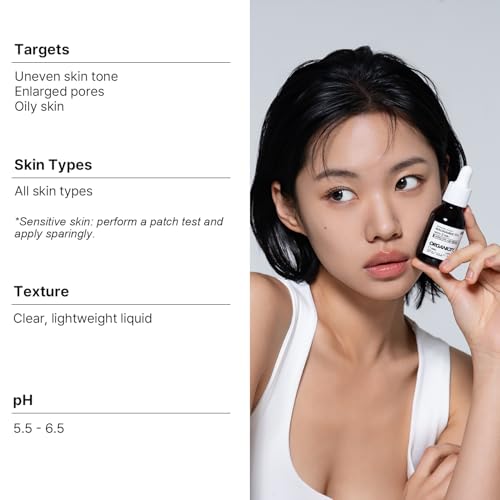 ORGANICITY Niacinamide 20% + Hyaluronic Acid 1% Concentrated Serum, 1.01 + 0.16 Fl Oz, Pore Minimizer & Moisturizer Vitamin B3 for Even Skin Tone & Fine Lines