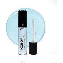 KZBOY Lip Gloss Lip Oil Mint Scented 8ml Moisturizing Lip Gloss for Dry Lips High Shine Smooth Finish Clear Blue ShadeMint