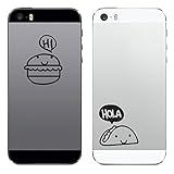 Tech Tattz Junk Food Junkie Taco and Burger Vinyl Decal Sticker for Phone Tablet Laptop