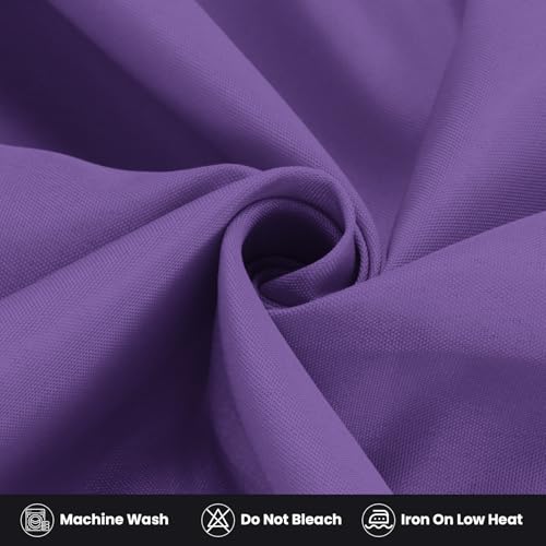 Ascoza 2 Pack Fitted Tablecloth for 6 Foot Rectangle 72 x 30 Inch Purple Table Covers Water Resistant Polyester Cloth for Folding, Parties,Display, Trade Show (Purple) by Ascoza - Used condition - Image 6