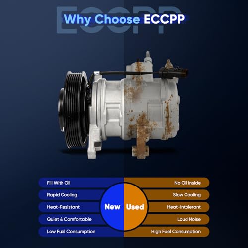 Image of ECCPP AC Compressor 2008-2012 Fit for Dodge Dakota 3.7L | 2008-2010 Fit for Jeep Grand Cherokee 3.7L 4.7L Fast Cooling AC Compressor with Clutch