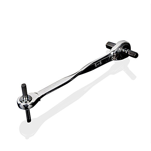 NUZAMAS 4-In-1 Socket Driver Ratchet 2 Way Wrench Hand Tools Double Ended 4 5 6 8mm Metric