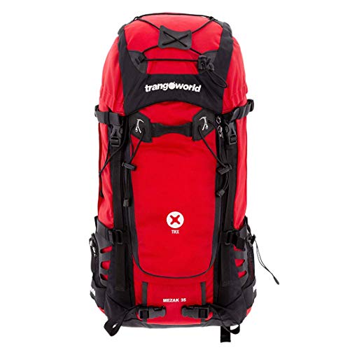 Trangoworld Mochila Mezak 35  Unisex  Rojo Negro  Talla única