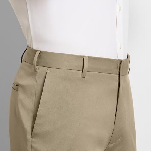 Van Heusen Men's Micax Cooling Stretch Dress Pant, Khaki Heather - Temp Control, 34IN by Van Heusen - Used condition - Image 2
