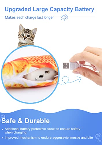 Potaroma Smart 3 In 1 Cat Toy And Flopping Red Carp Fish Pet Toy #TOP6