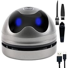 Desktop Vacuum Cleaner Mini Vacuum Cleaner for Desk Table Crumbs Vacuum Sweeper USB Type-C Rechargeable Keyboard Computer Vacuum Cleaner with Nozzle