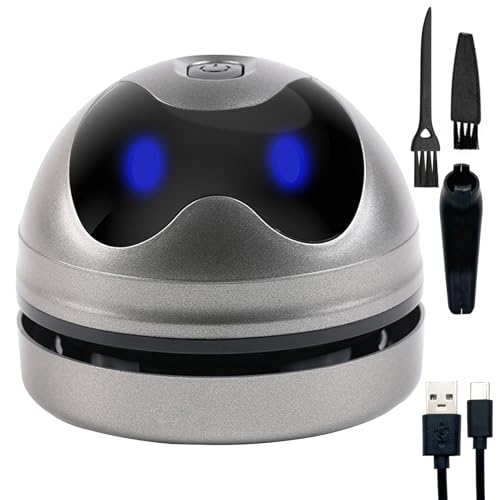 Hallocool Mini Desktop Vacuum Cleaner Mini Vacuum Cleaner for Desk Table Crumbs Vacuum Sweeper Rechargeable Keyboard Computer Vacuum Cleaner with Nozzle