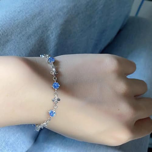925 Sterling Silver Bracelets for Women, Clover Zircon Charm Chain Bracelet Fashion Jewelry Gifts4