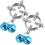 Healifty 1 Pair Body Piercing Rings Adjustable Shield Rings with Bell Non Piercing Nipple Rings...