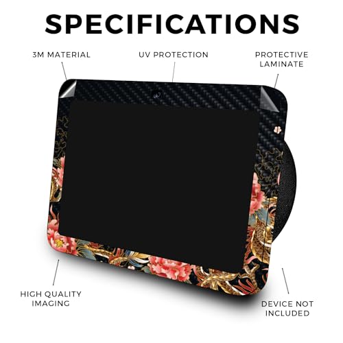 Image of Carbon Fiber Skin Compatible with Amazon Echo Show 8 (3rd Gen, 2023) - Stitch Dragons - Premium 3M Vinyl Protective Wrap Decal Cover - Easy to Apply, Crafted in The USA by MightySkins