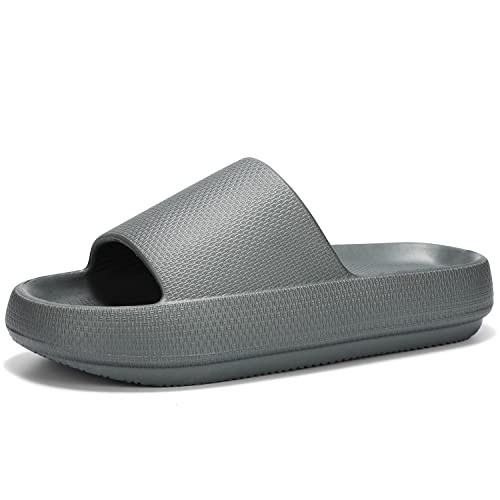 Image of Dirk Slides for Women and Men Sandals Pillow Slippers Shower Shoes Cushioned Cloud Slides