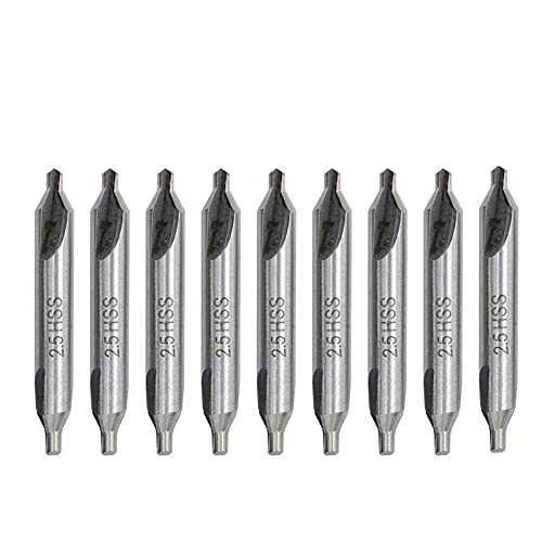 JAINGU - Foret à centre combiné HSS 6mm coupe-trou à tige foret à métal 60 degrés ensembles de forets à pistolet pour le travail des métaux
