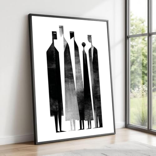 Toile silhouettes humaines pour salon moderne et décoration de bureau chic