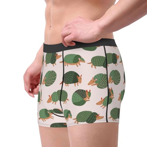Cute Armadillo Print Underwear For Men Comfy Cozy Holiday Boxer Briefs3