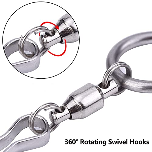 Tsocent Swivel Hooks, 6 Pack 360° Hanging Swivel Hooks With 12.9In Extended Chain For Outdoor Wind Spinners, Wind Chimes, Windsock And Crystal Twisters Parts Supplies (6 Pack) #TOP3