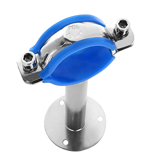 Cyeah 3 Pcs Wall Mount Ceiling Mount Pipe Support Clamp, 2 Inch Adjustable Stainless Steel Pipe Support Bracket Pipe Standoff For Dia 51Mm Pipe, Tube Or Rod Fixing, Adjustable Height 105-150Mm #TOP5