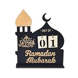 R-amadan M-ubarak - Calendario de adviento, Wood e id M-ubarak D-iy e id, calendarios de cuenta regresiva, centros de mesa de castillos de luna para suministros de fiesta i slamic M-uslim Al-Fitr