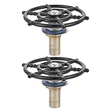 WOONEKY 2 Stück Mattschwarzer Edelstahl Becherspüler Automatischer Rotierender Glasreiniger für Bar Hotel und Küchenarmaturen Rostbeständiger Spülkopf für Effiziente Tassen Gläserreinigung