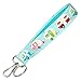 Camping Key Fob Strap - Camper Keychain - Blue Glamping Trailers - RV Accessories - 1 Inch Wide - 6 Inch Loop - Wallet or Purse Strap