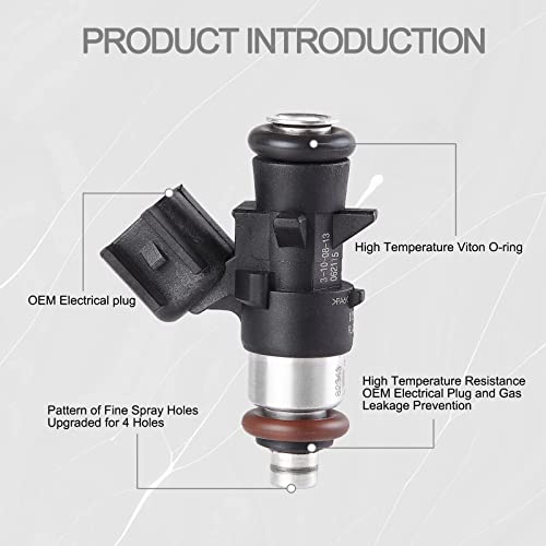 Blpextrm Fuel Injector 4 Holes 0280158233 Compatible With Chrysler Dodge Jeep Ram Cars Vans Suvs Trucks(1 Pack) Reaplace#5184085Ac 05184085Ac 5184085Ad 05184085Ad 4G2269 Fj1147 #TOP2