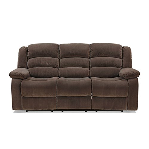 Image of Royaloak Divine Three Seater Recliner (Brown, Fabric)