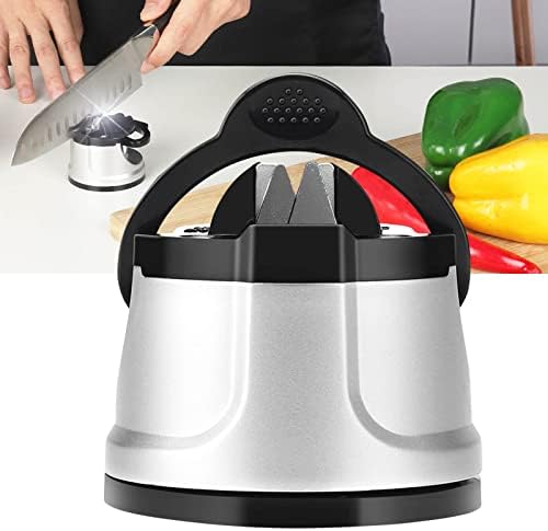 Derekland Knife Sharpener, Pocket Knife Sharpener with Powerful Suction Base, Kitchen Knife Sharpeners for Most Blade Types, Blade Sharpener for Kitchen, Workshop, Craft Rooms, Camping, Hiking