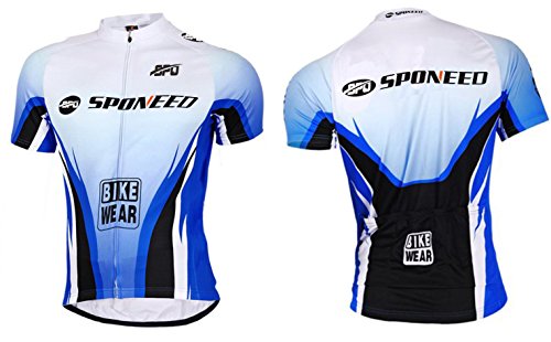 Sponeed Men's Road Cycling Jersey Suits Fresh Bicycle Wear Biking Clothing Lover Asia 3Xl/ Us Xxl Blue #TOP2